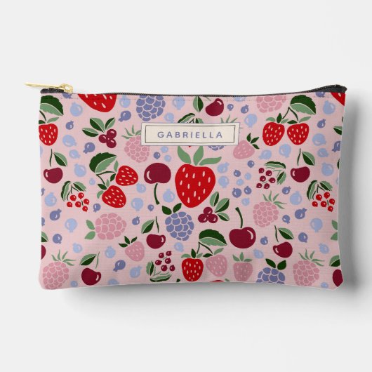 Roze Zomer Fruit Bessen Bruidsmeisje Persoonlijk Etui (Voorkant)