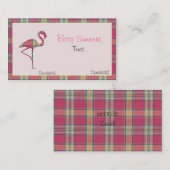 Roze zomer Gepland Visitekaartje Flamingo (Voorkant / Achterkant)