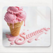 Roze Zomer Ijsje Muismat (Voorkant)