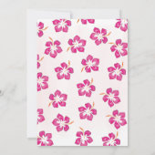 Roze Zomer Party Bloemen Custom Kaart (Achterkant)