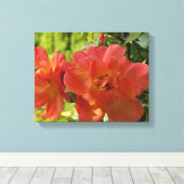 Roze Zomer Rozen Flower Photo Single Print (Insitu (Houten vloer))