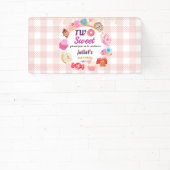 roze zomer schattig kinder meisje twee lief 2e ver spandoek (Insitu)