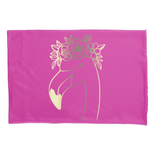 Roze Zomer Waterverf Bright Flamingo Kussensloop (Voorkant)