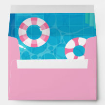 Roze zomer zwembadfeestje
