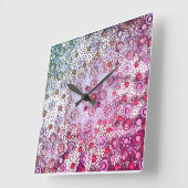 Roze zomerbessen vierkante klok (Hoek)