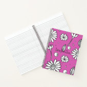 Roze Zomerbloem Notitieboek (Binnen)