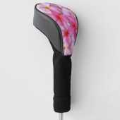  roze zomerbloemen golfheadcover (Schuin)