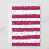 Roze Zomerbloemen Lijst 50ste Verjaardag Kaart (Achterkant)