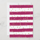 Roze Zomerbloemen Lijst bruiloft Bedankkaart (Achterkant)