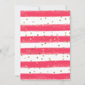 Roze Zomerbloemen Lijst Sweet 16 Bedankkaart (Achterkant)