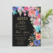 Roze zomerbloemen waterverf foto's Quinceanera Kaart (Staand voorkant)