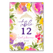 Roze zomerbloemengoud waterverf Quinceanera Kaart (Achterkant)