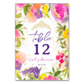 Roze zomerbloemengoud waterverf Quinceanera Kaart (Voorkant)