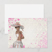 Roze zomermeisje briefkaart (Voorkant / Achterkant)