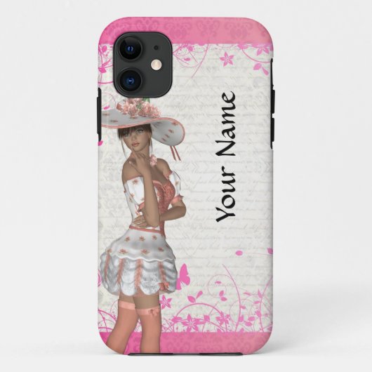 Roze zomermeisje Case-Mate iPhone case (Achterkant)