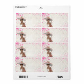 Roze zomermeisje etiket (Full Sheet)