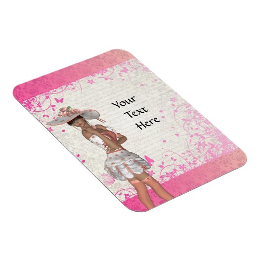 Roze zomermeisje magneet (Rechterzijde)