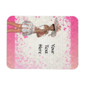Roze zomermeisje magneet (Horizontaal)