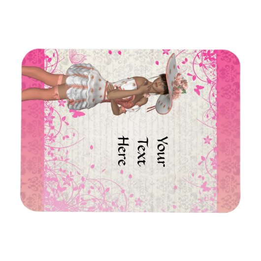 Roze zomermeisje magneet (Horizontaal)