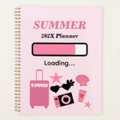 Roze zomerplanner voor zomervakantie planner (Voorkant)