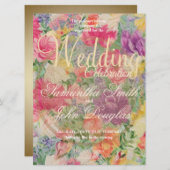  roze zomerse Roos geschilderd in Waterverf (Voorkant / Achterkant)