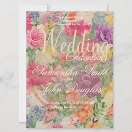  roze zomerse Roos geschilderd in Waterverf