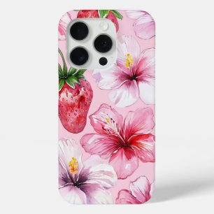 Roze zomerse sfeer iPhone 15 pro case
