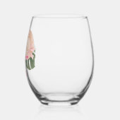 Roze Zomertijd Glam Bachelorette | Bruid Wijnglas Zonder Voet (Links)