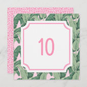 Roze Zomertijd Glam | Tabelnummer Notitiekaartje (Voorkant / Achterkant)