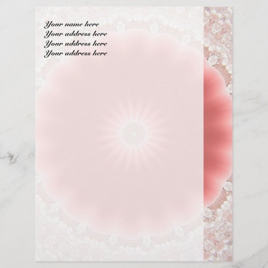Roze Zon Briefhoofd Sjabloon (Voorkant)