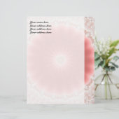 Roze Zon Briefhoofd Sjabloon (Staand voorkant)