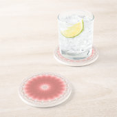 Roze Zon Coaster Zandsteen Onderzetter (Zijkant)