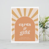 Roze zon Kaarten en geschenken teken (Staand voorkant)