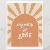 Roze zon Kaarten en geschenken teken (Voorkant)