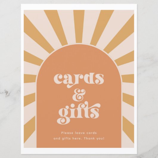 Roze zon Kaarten en geschenken teken (Voorkant)