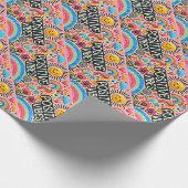  roze, zon & regenboog inpakpapier (Hoek)