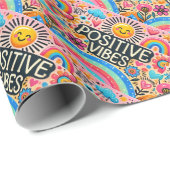  roze, zon & regenboog inpakpapier (Rol Hoek)