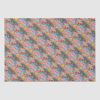  roze, zon & regenboog tissue papier