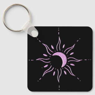 Roze Zon Sleutelhanger