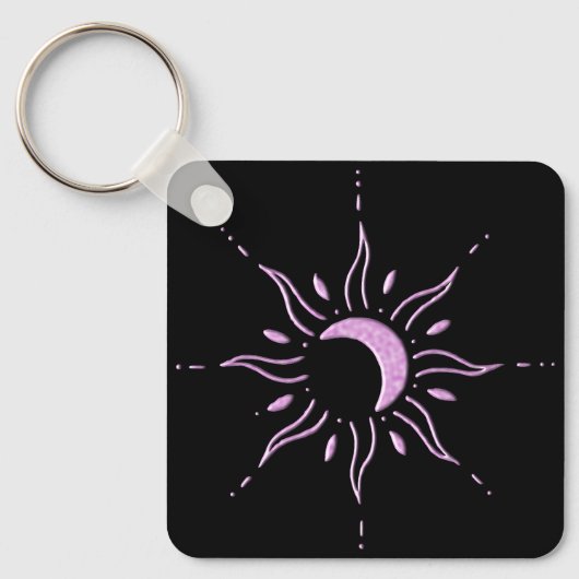 Roze Zon Sleutelhanger (Voorkant)