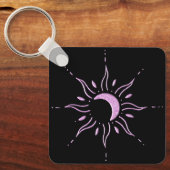 Roze Zon Sleutelhanger (Voorkant)