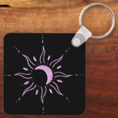Roze Zon Sleutelhanger (Achterkant)