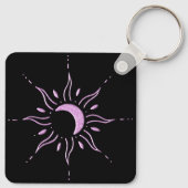 Roze Zon Sleutelhanger (Achterkant)