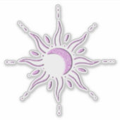 Roze Zon  Sticker (Voorkant)