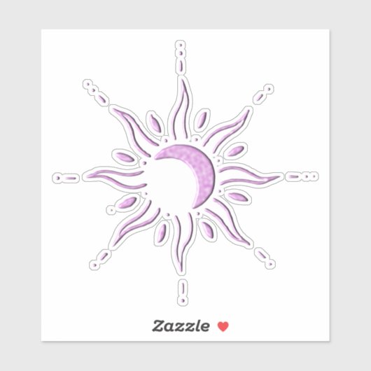 Roze Zon  Sticker (Vel)