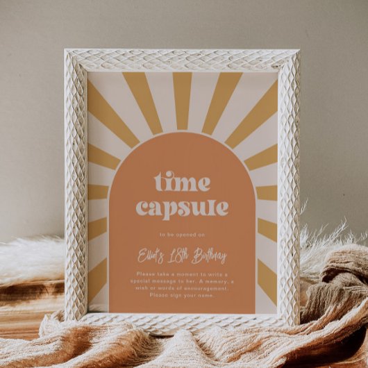 Roze Zon Tijd Capsule Teken