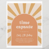 Roze Zon Tijd Capsule Teken (Voorkant)