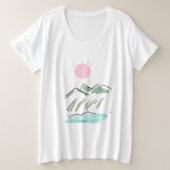 Roze zon -vrouw oversize t shirt (Design voorkant)