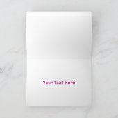 Roze zondagnalen 5 jaar oud kaart (Binnen)
