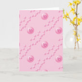 Roze zondagse Kogels 6 jaar Kaart (Gele Bloem)